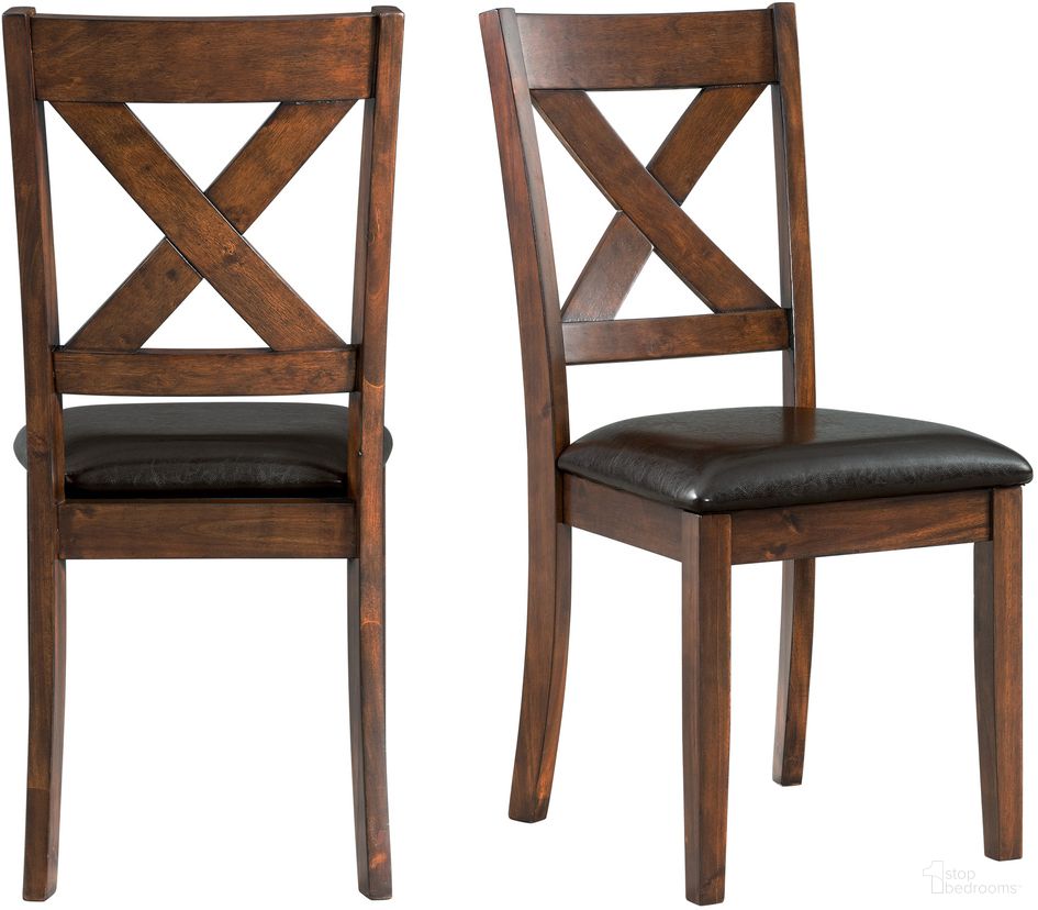 Picket House Furnishings Alexa Standard Height Side Chair Set of 2 in Cherry