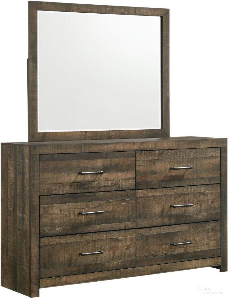 The appearance of Picket House Furnishings Beckett 6-Drawer Dresser and Mirror Set designed by Picket House in the transitional interior design. This walnut piece of furniture was selected by 1StopBedrooms from Beckett Collection to add a touch of cosiness and style into your home. Sku: BY500DR;BY500MR. Material: Rubberwood.