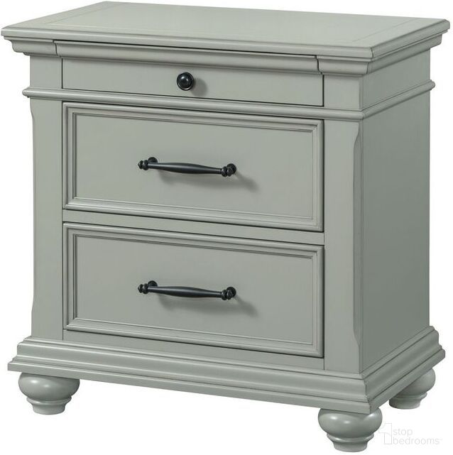 The appearance of Picket House Furnishings Brooks 3 Drawer Nightstand with USB Ports in Grey designed by Picket House in the traditional interior design. This grey piece of furniture  was selected by 1StopBedrooms from Brooks Collection to add a touch of cosiness and style into your home. Sku: SR300NS. Material: MDF.