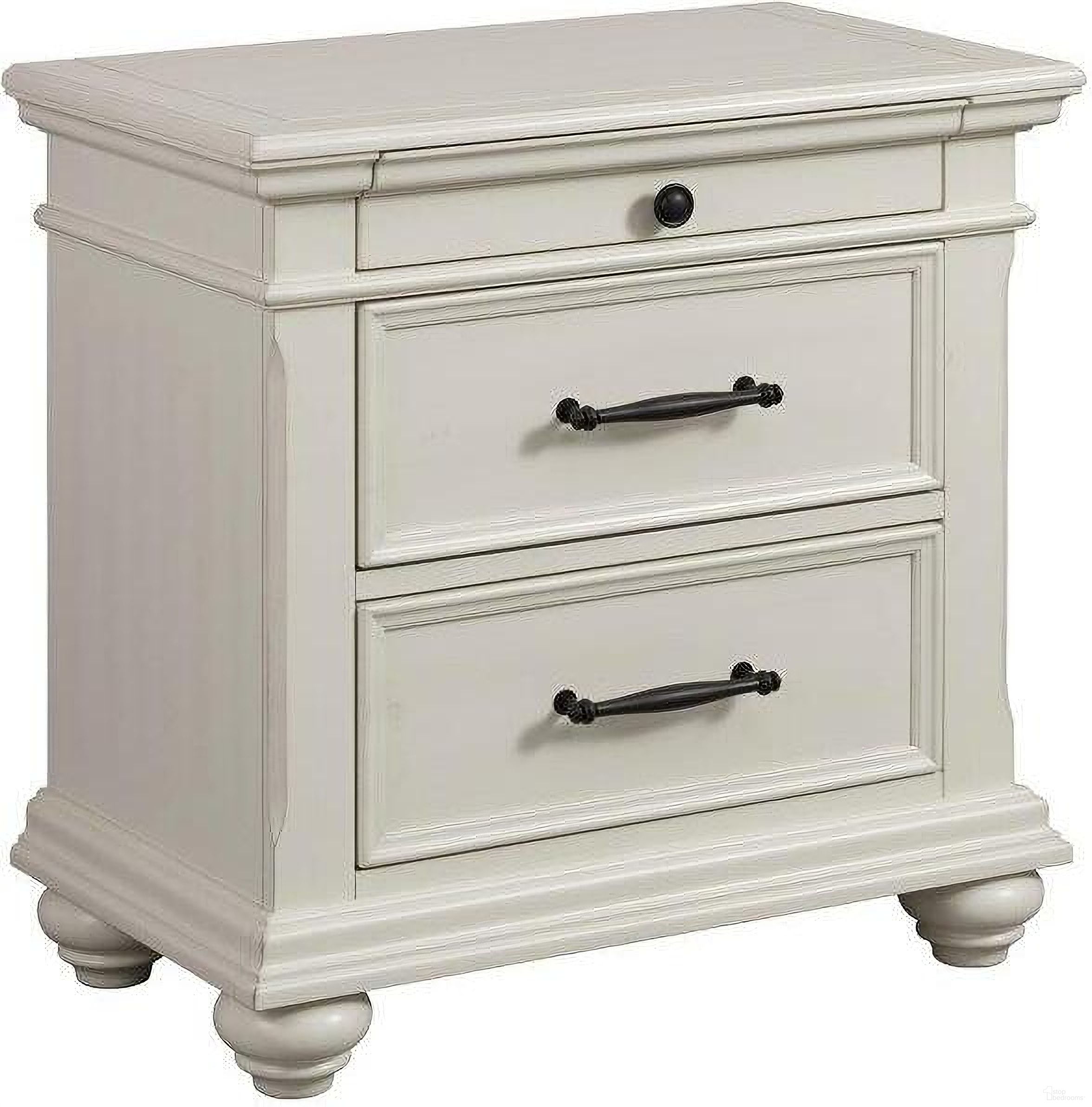 The appearance of Picket House Furnishings Brooks 3-Drawer Nightstand With Usb Ports designed by Picket House in the transitional interior design. This white piece of furniture  was selected by 1StopBedrooms from Brooks Collection to add a touch of cosiness and style into your home. Sku: SR600NS. Material: MDF.