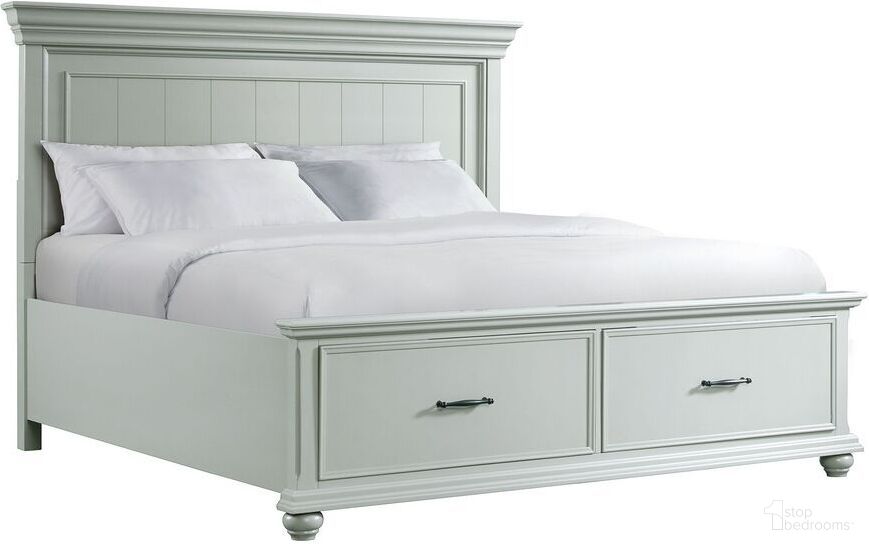 Picket House Furnishings Brooks King Platform Storage Bed in Grey