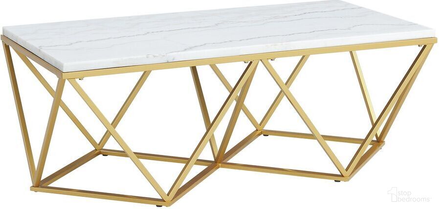 The appearance of Picket House Furnishings Conner Coffee Table In Gold designed by Picket House in the transitional interior design. This gold piece of furniture  was selected by 1StopBedrooms from Conner Collection to add a touch of cosiness and style into your home. Sku: CRK120CT. Material: Metal.