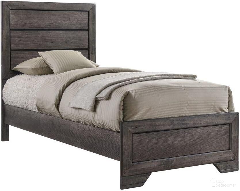 The appearance of Picket House Furnishings Grayson Youth Twin Panel Bed designed by Picket House in the rustic / southwestern interior design. This grey oak piece of furniture was selected by 1StopBedrooms from Grayson Collection to add a touch of cosiness and style into your home. Sku: NH100THF;NH100TFR. Bed Type: Panel Bed. Material: Wood. Bed Size: Twin.