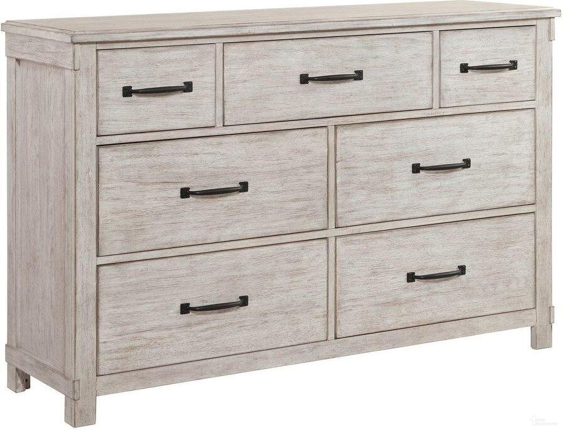 The appearance of Furnishings Jack 7-Drawer Dresser In White designed by Picket House in the country / farmhouse interior design. This white piece of furniture was selected by 1StopBedrooms from Jack Collection to add a touch of cosiness and style into your home. Sku: SC600DR. Material: Rubberwood.