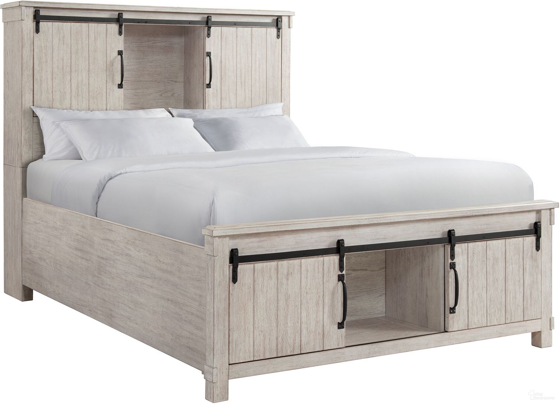 Jack Queen Platform Storage Bed In White