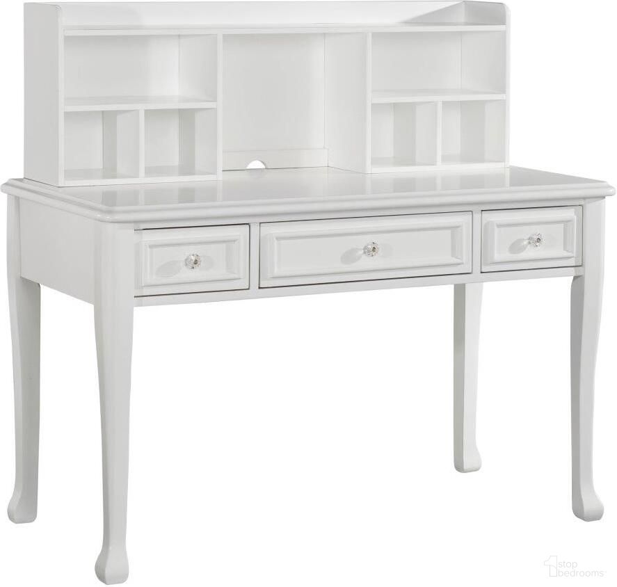 The appearance of Picket House Furnishings Jenna Desk W/ Hutch designed by Picket House in the transitional interior design. This white piece of furniture was selected by 1StopBedrooms from Jenna Collection to add a touch of cosiness and style into your home. Sku: JS700DK;JS700HT. Material: Wood.