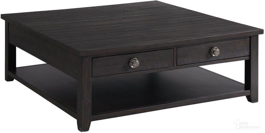 The appearance of Picket House Furnishings Kahlil Square Coffee Table in Espresso designed by Picket House in the traditional interior design. This dark grey piece of furniture  was selected by 1StopBedrooms from Kahlil Collection to add a touch of cosiness and style into your home. Sku: TKN100CTSQ. Material: Wood.