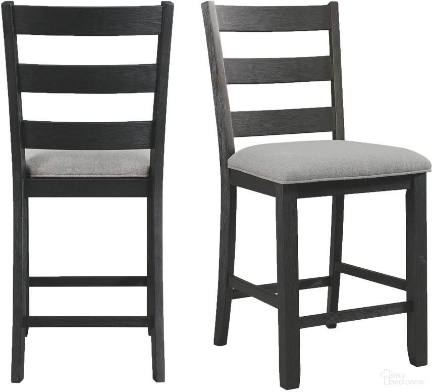 The appearance of Picket House Furnishings Kona Counter Height Side Chair Set of 2 in Gray and Black designed by Picket House in the country / farmhouse interior design. This gray and black piece of furniture was selected by 1StopBedrooms from Kona Collection to add a touch of cosiness and style into your home. Sku: DMT300CSC. Material: Rubberwood.