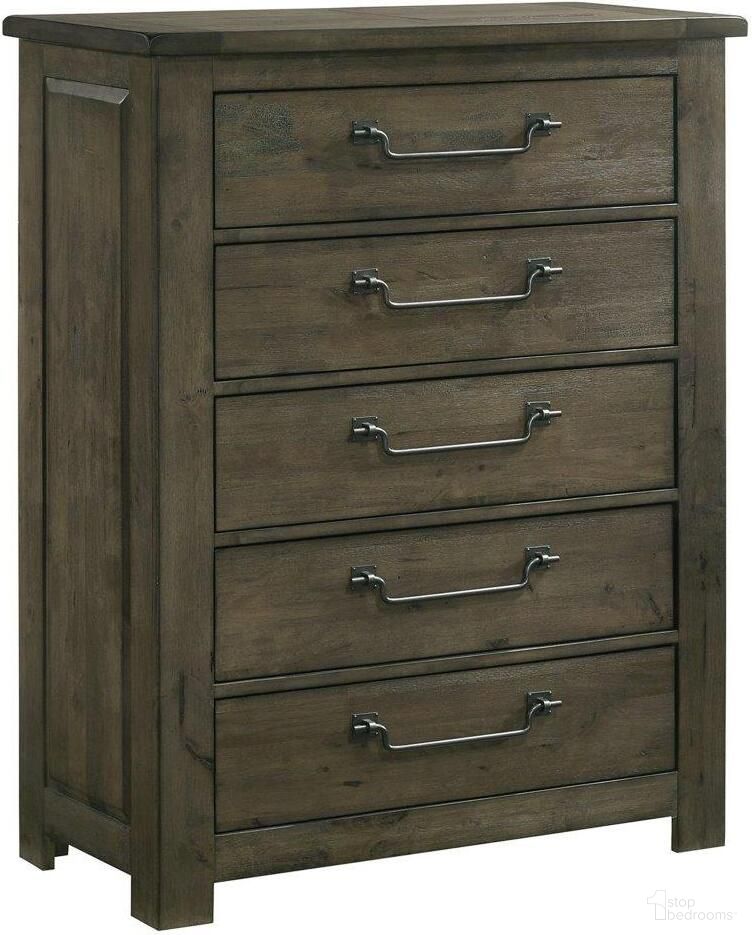 The appearance of Picket House Furnishings Memphis 5 Drawer Chest in Antique Grey designed by Picket House in the country / farmhouse interior design. This antique grey piece of furniture was selected by 1StopBedrooms from Memphis Collection to add a touch of cosiness and style into your home. Sku: MV500CH. Material: Wood.