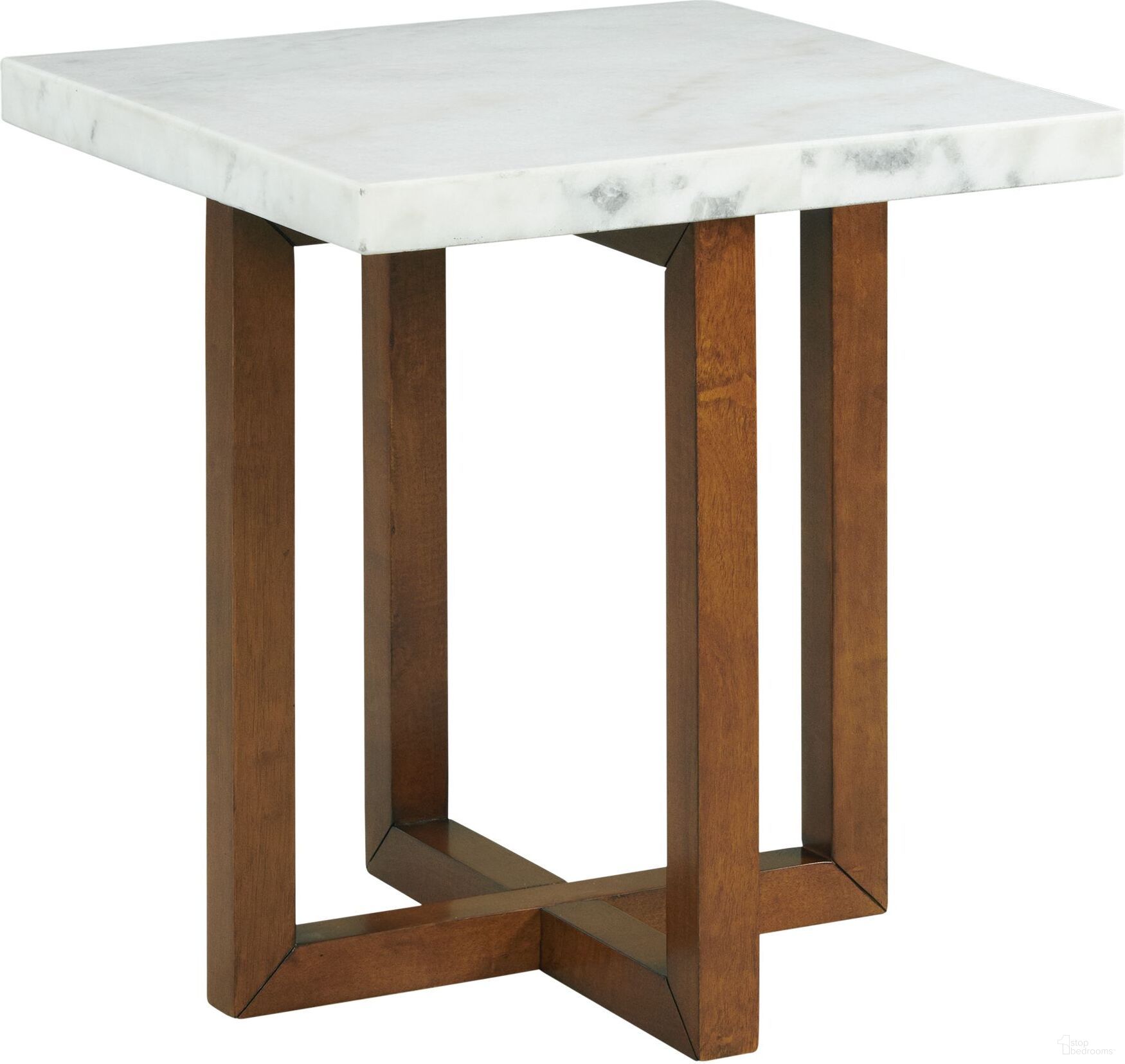 The appearance of Picket House Furnishings Meyers Marble Square End Table In White designed by Picket House in the modern / contemporary interior design. This white piece of furniture  was selected by 1StopBedrooms from Meyers Collection to add a touch of cosiness and style into your home. Sku: CTMS100ETE. Material: Rubberwood.