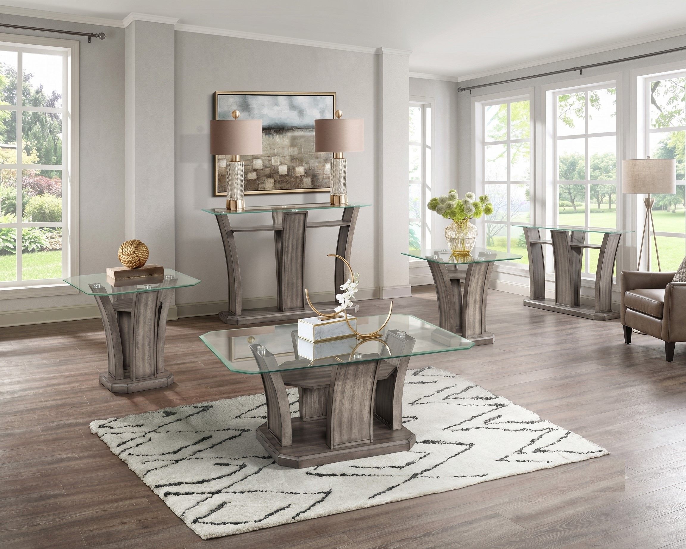 Picket House Furnishings Simms Occasional Table Set In Grey