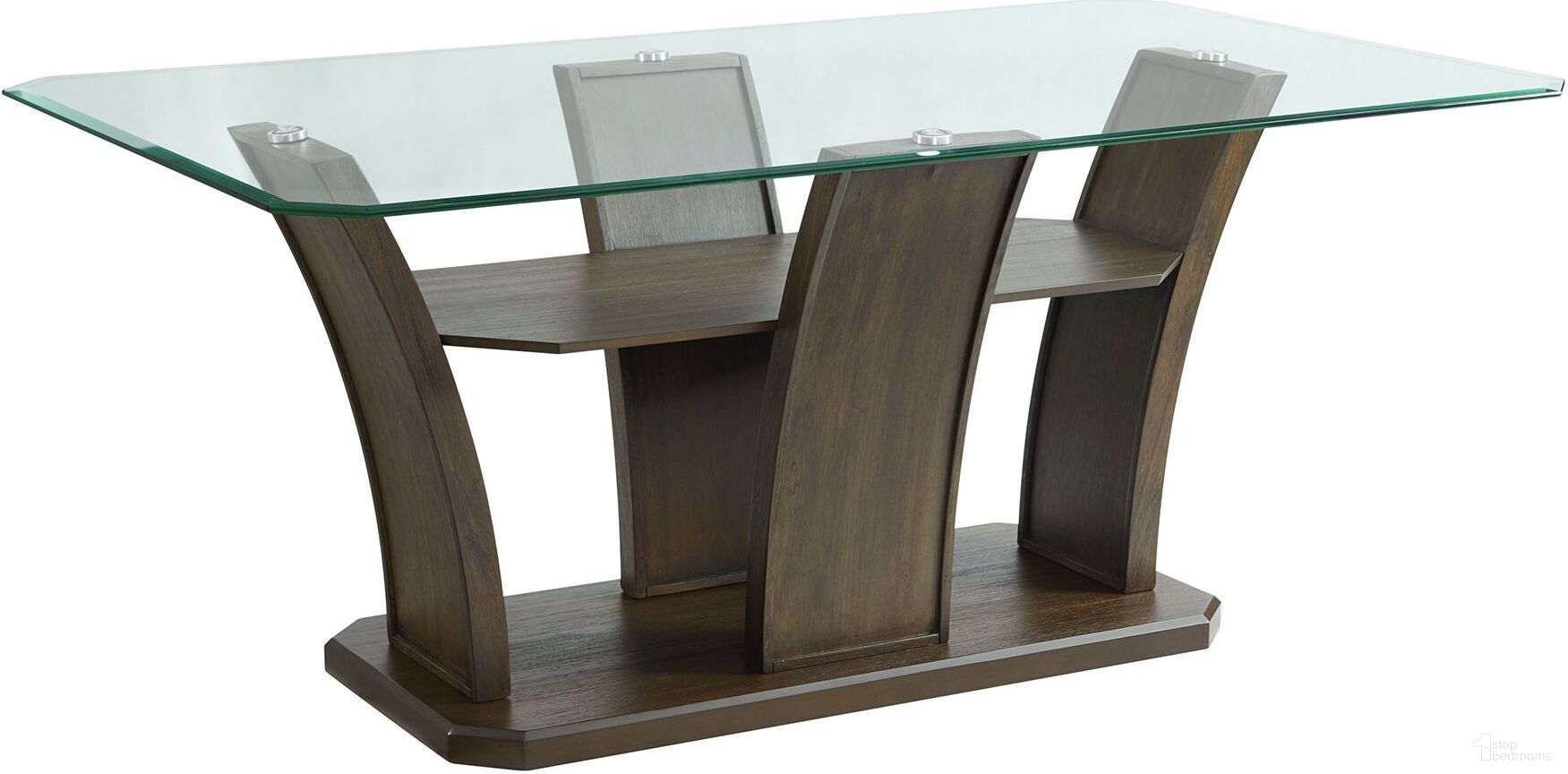 The appearance of Picket House Furnishings Simms Rectangular Dining Table In Walnut designed by Picket House in the transitional interior design. This walnut piece of furniture was selected by 1StopBedrooms from Simms Collection to add a touch of cosiness and style into your home. Sku: DPR500DT;DPR500DB. Table Base Style: Pedestal. Table Top Shape: Rectangular. Material: Rubberwood. Size: 42" x 72".