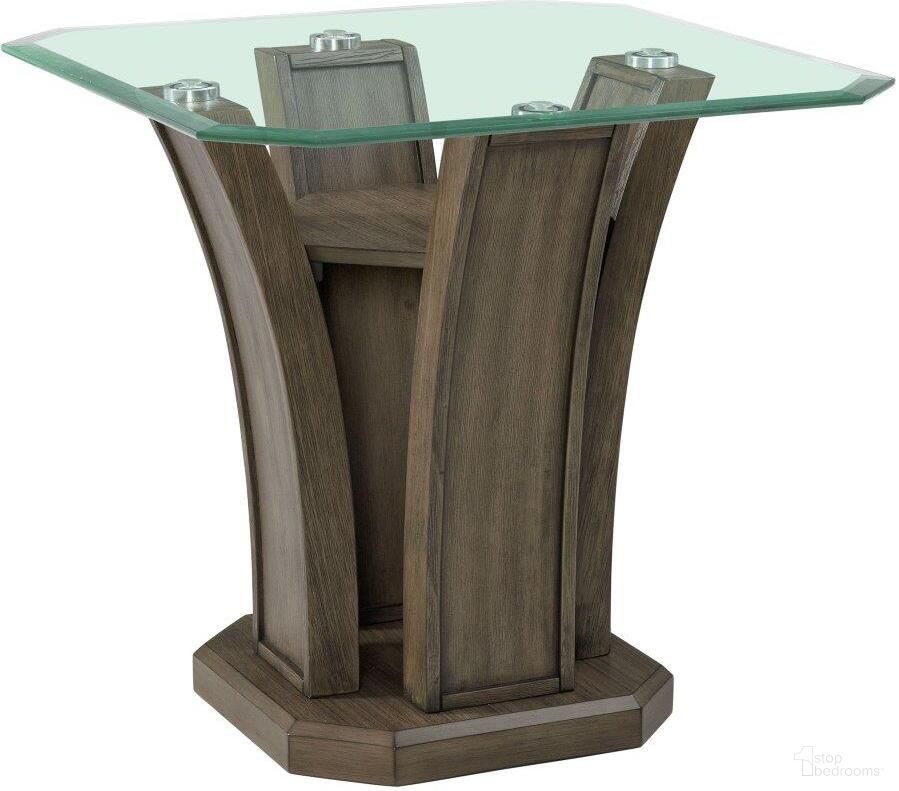 Picket House Furnishings Simms Square End Table in Grey