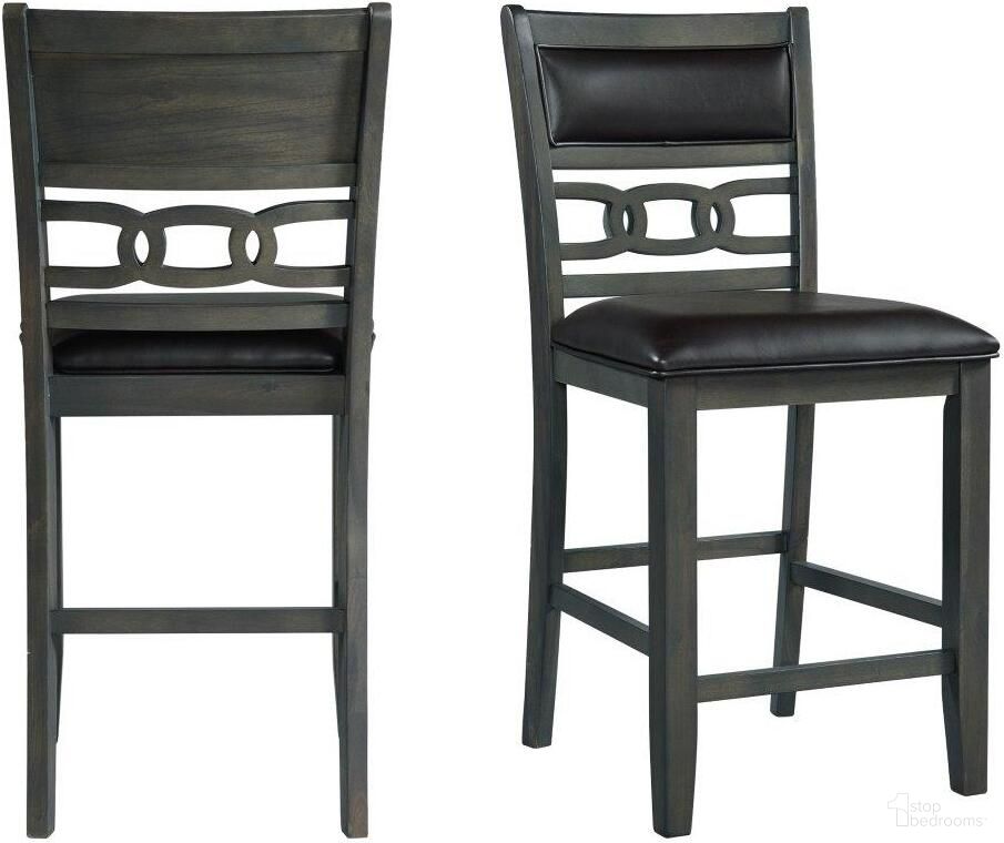 The appearance of Picket House Furnishings Taylor Counter Height Faux Leather Side Chair Set 2 In Gray designed by Picket House in the transitional interior design. This gray piece of furniture was selected by 1StopBedrooms from Taylor Collection to add a touch of cosiness and style into your home. Sku: DAH355PCSC. Material: Wood.