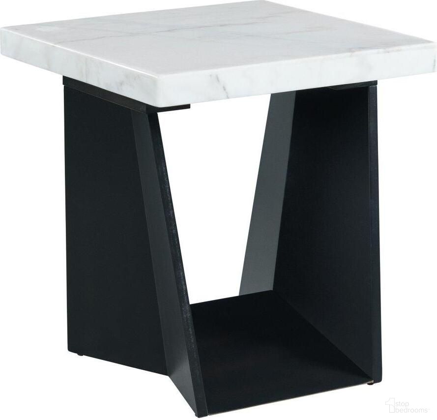 The appearance of Picket House Furnishings Tobias End Table with White Marble Top designed by Picket House in the transitional interior design. This brown piece of furniture  was selected by 1StopBedrooms from Tobias Collection to add a touch of cosiness and style into your home. Sku: CTBY100ETT;CTBY800ETB. Material: MDF.