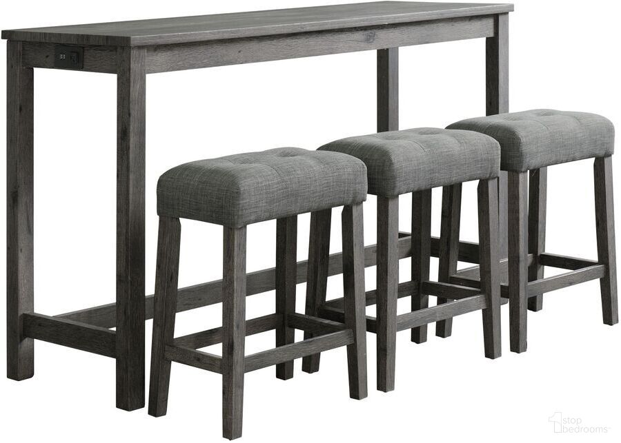 The appearance of Picket House Furnishings Turner Multipurpose Bar Table Set in Charcoal designed by Picket House in the transitional interior design. This charcoal piece of furniture was selected by 1StopBedrooms from Turner Collection to add a touch of cosiness and style into your home. Sku: D.14030.BTSP. Material: MDF. Table Top Shape: Rectangular.