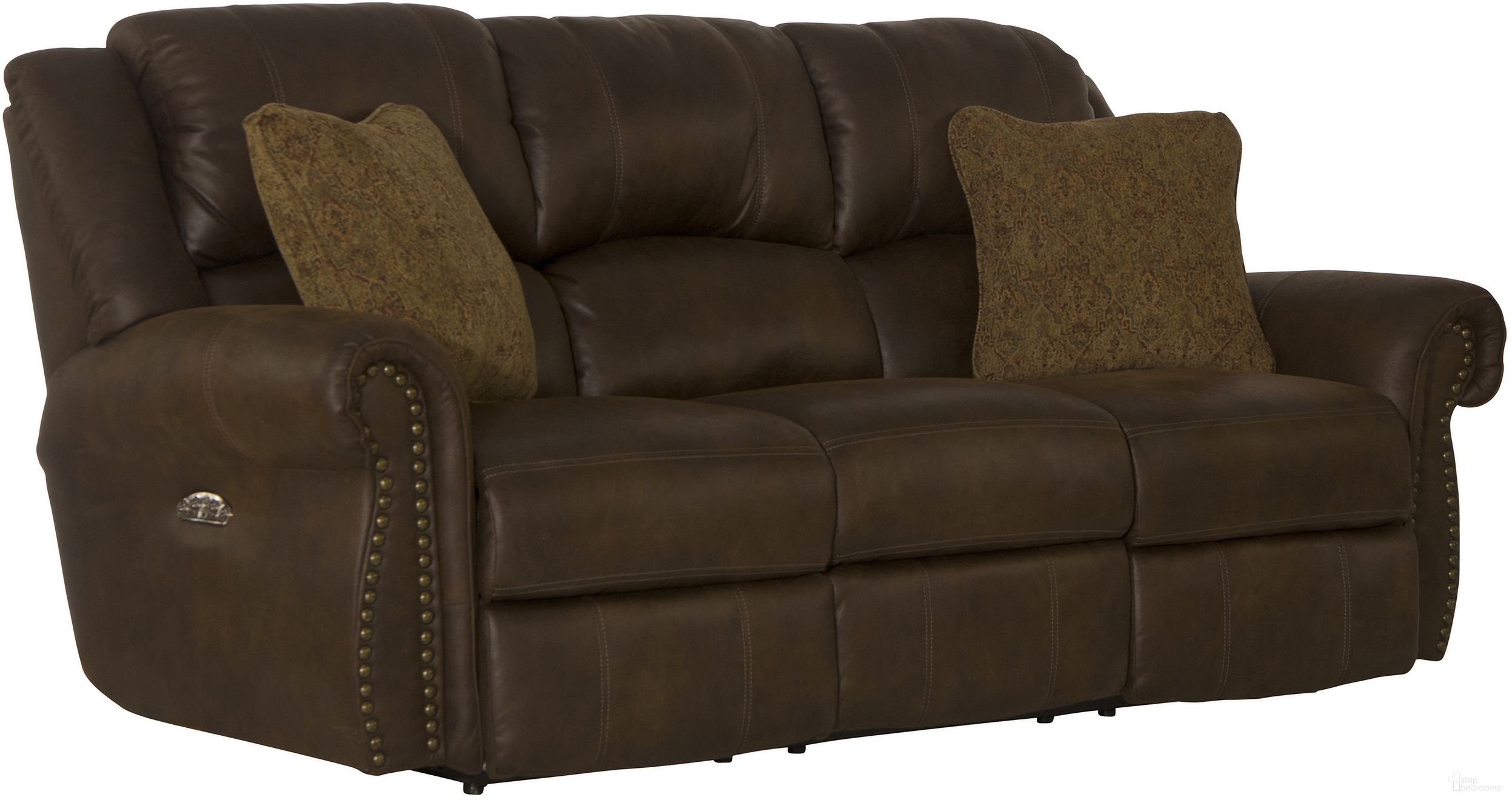 The appearance of Pickett Power Reclining Sofa with Power Adjustable Headrest In Tobacco designed by Catnapper in the traditional interior design. This tobacco piece of furniture  was selected by 1StopBedrooms from Pickett Collection to add a touch of cosiness and style into your home. Sku: 63131117629127629. Material: Fabric.