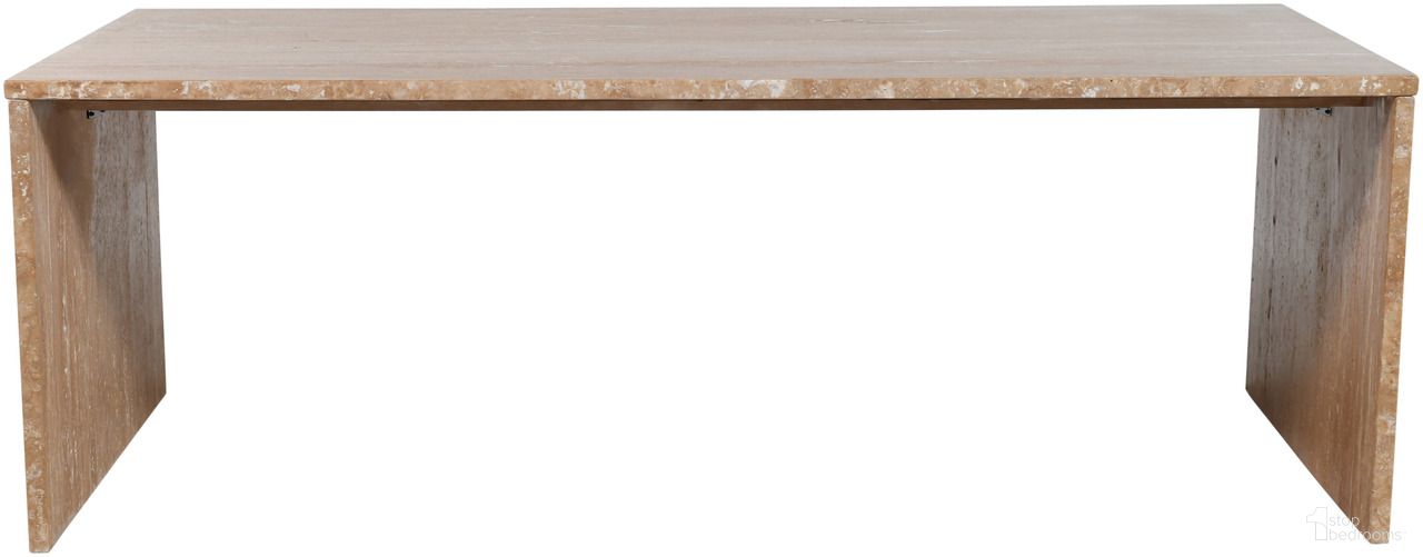 Pienza Travertine Coffee Table In Natural