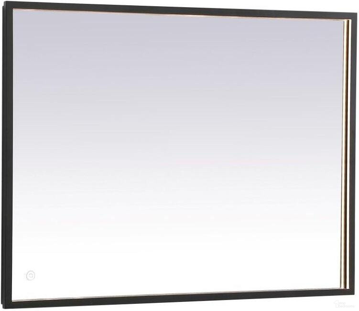 The appearance of Pier Black Led Mirror MRE62440BK designed by Elegant Lighting in the transitional interior design. This black piece of furniture  was selected by 1StopBedrooms from Pier Collection to add a touch of cosiness and style into your home. Sku: MRE62440BK. Material: Aluminum.