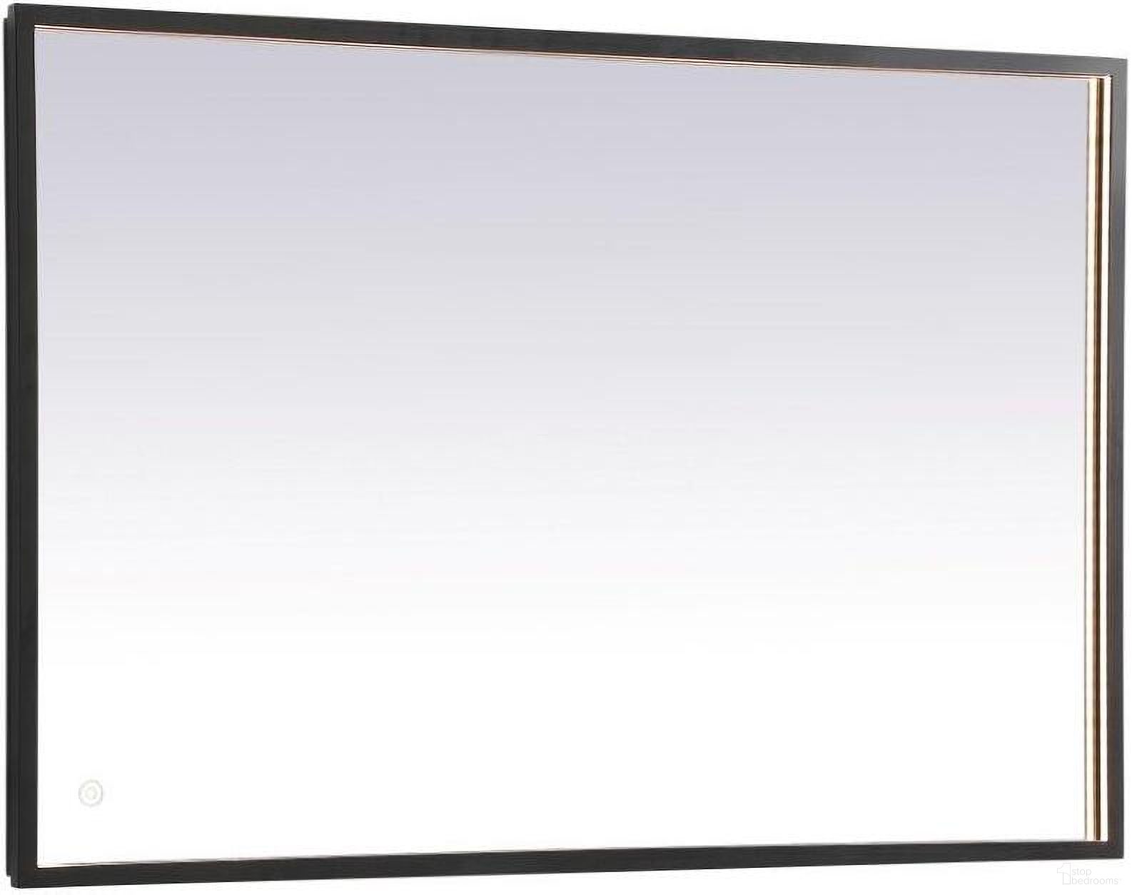 The appearance of Pier Black Led Mirror MRE62730BK designed by Elegant Lighting in the transitional interior design. This black piece of furniture was selected by 1StopBedrooms from Pier Collection to add a touch of cosiness and style into your home. Sku: MRE62730BK. Material: Aluminum.