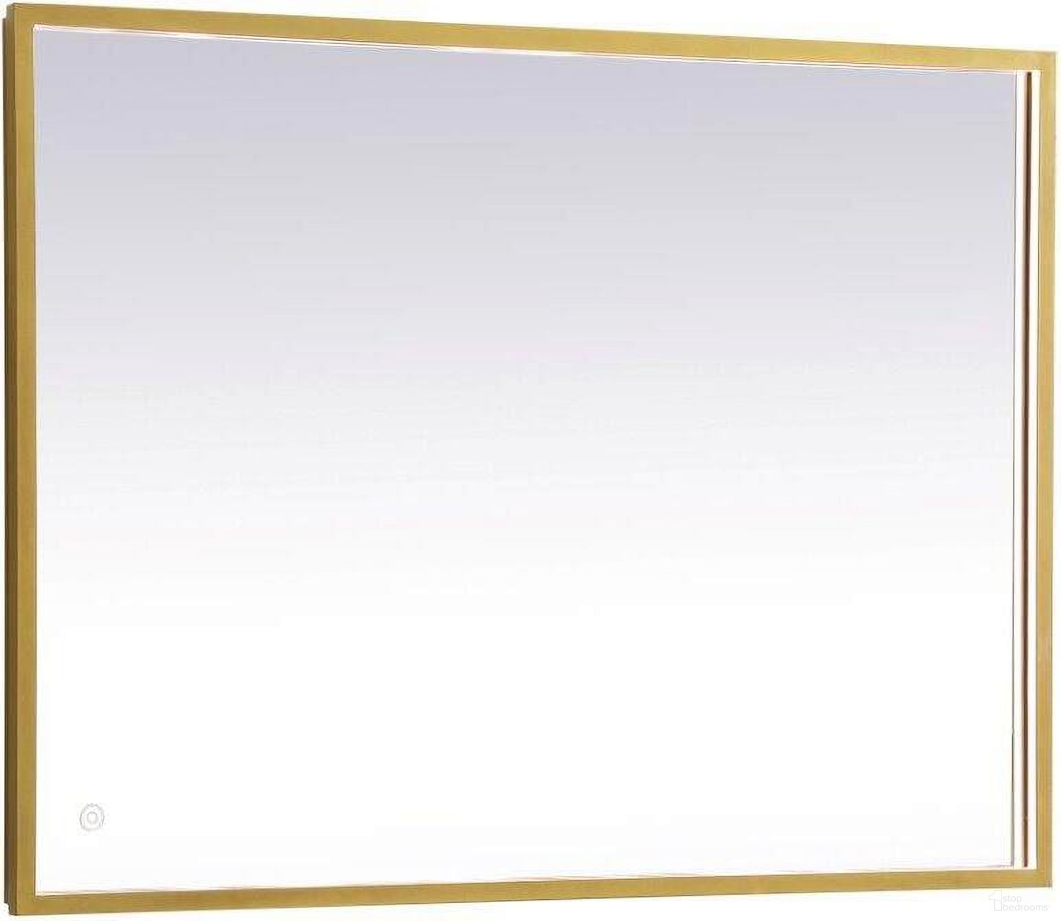 The appearance of Pier Brass Led Mirror MRE62440BR designed by Elegant Lighting in the transitional interior design. This brass piece of furniture was selected by 1StopBedrooms from Pier Collection to add a touch of cosiness and style into your home. Sku: MRE62440BR. Material: Aluminum.