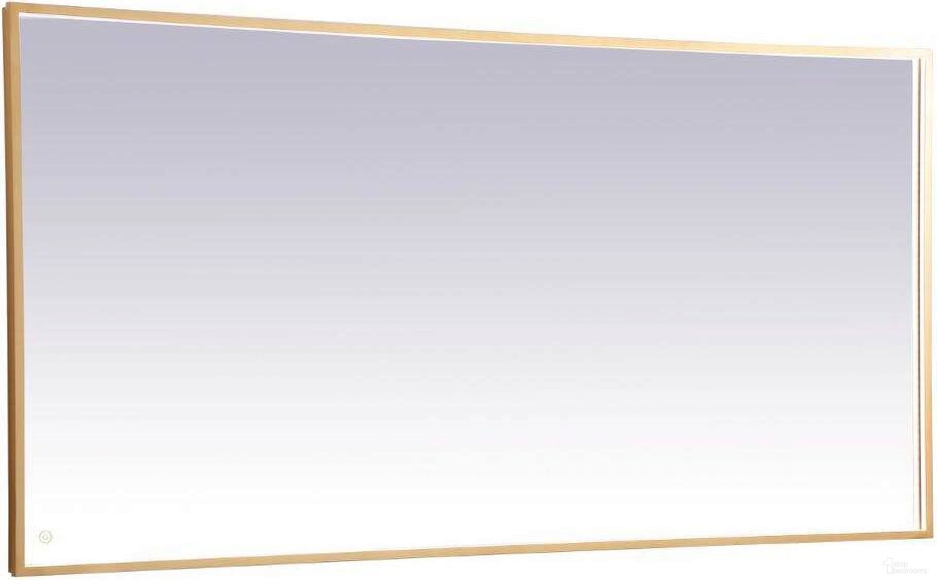The appearance of Pier Brass Led Mirror MRE63672BR designed by Elegant Lighting in the transitional interior design. This brass piece of furniture was selected by 1StopBedrooms from Pier Collection to add a touch of cosiness and style into your home. Sku: MRE63672BR. Material: Aluminum.