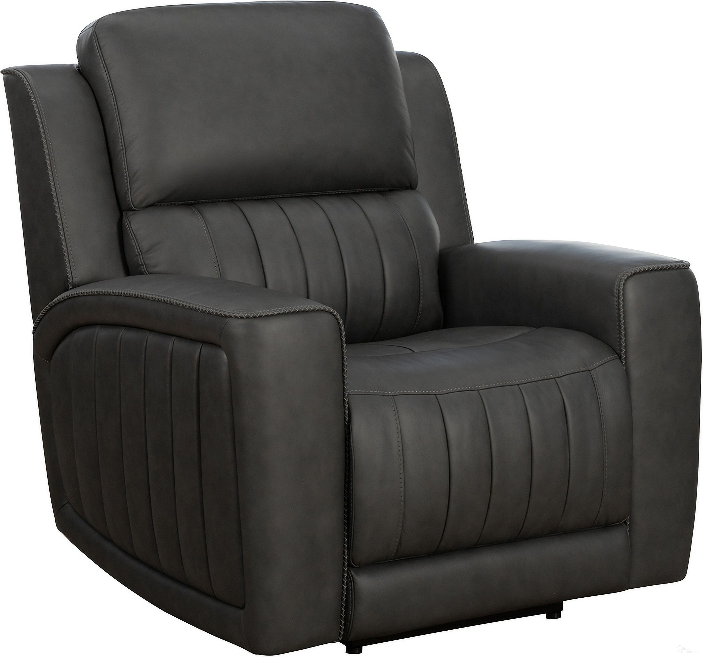 The appearance of Pierce Zero Gravity Power Recliner with Power Head Rest and Power Lumbar In Dark Gray designed by BarcaLounger in the modern / contemporary interior design. This dark gray piece of furniture was selected by 1StopBedrooms from Pierce Collection to add a touch of cosiness and style into your home. Sku: 9PHL1303376196. Material: Leather.