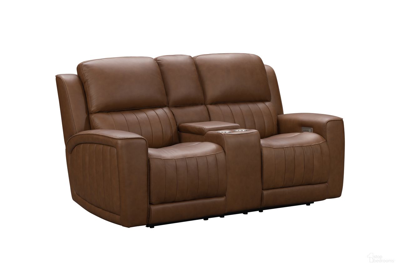 The appearance of Pierce Zero Gravity Power Reclining Loveseat with Power Head Rests, Power Lumbar and Console with Storage and 2 Cup Holders In Cinnamon designed by BarcaLounger in the modern / contemporary interior design. This cinnamon piece of furniture was selected by 1StopBedrooms from Pierce Collection to add a touch of cosiness and style into your home. Sku: 24PHL1303376184. Material: Leather Match.