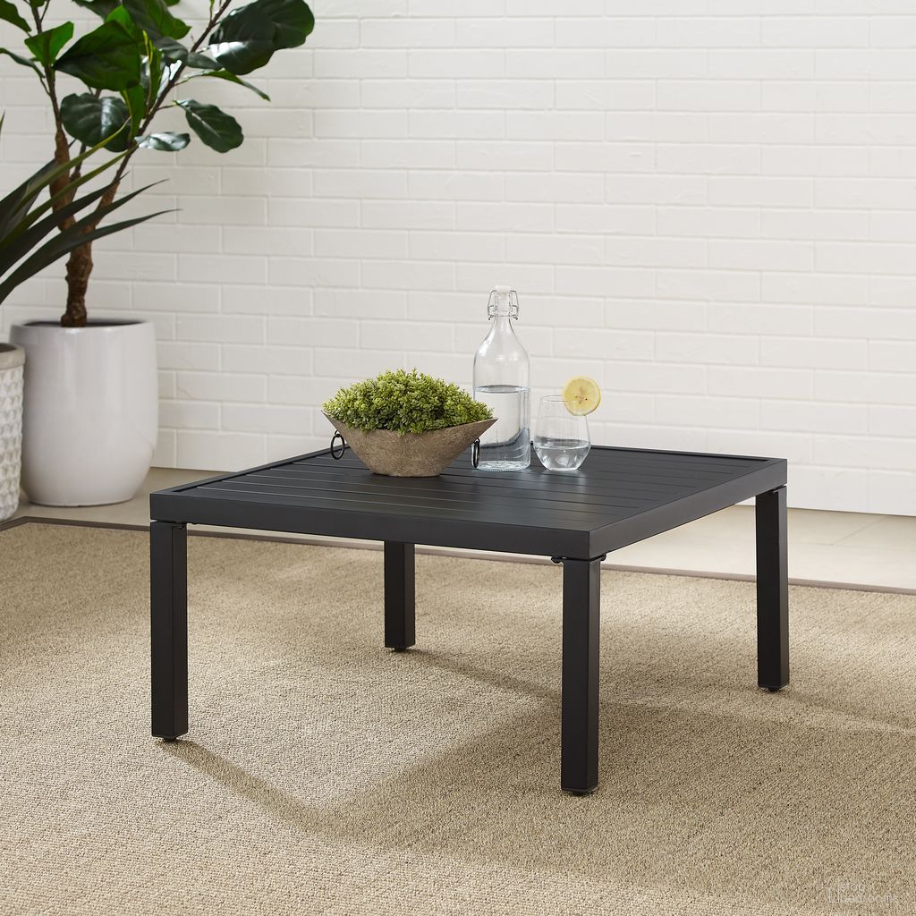 The appearance of Piermont Outdoor Sectional Coffee Table In Matte Black designed by Crosley Brands in the modern / contemporary interior design. This matte black piece of furniture was selected by 1StopBedrooms from Piermont Collection to add a touch of cosiness and style into your home. Sku: CO6321-MB. Material: Steel.