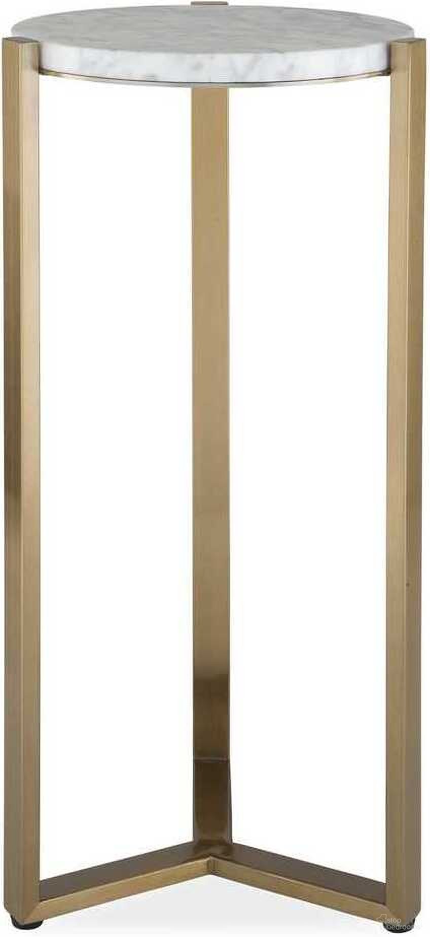 The appearance of Pietra Carrara Marble Drink Table In Brass designed by Uttermost in the modern / contemporary interior design. This brass piece of furniture  was selected by 1StopBedrooms from Pietra Collection to add a touch of cosiness and style into your home. Sku: 24254. Material: Stainless Steel.