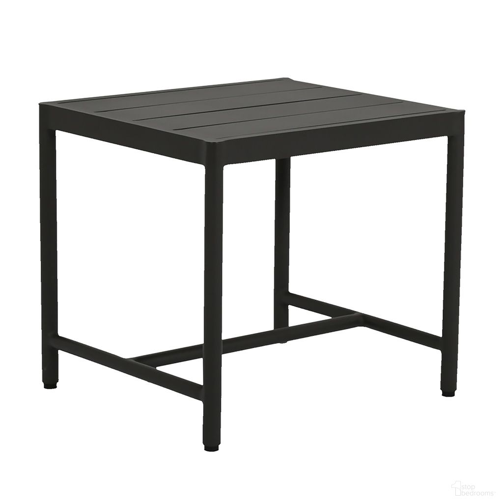 The appearance of Pietra End Table in Aluminim Graphite designed by Sunset West in the modern / contemporary interior design. This aluminim graphite piece of furniture  was selected by 1StopBedrooms from Pietra Collection to add a touch of cosiness and style into your home. Sku: SW4601-ET. Material: Olefin Rope.