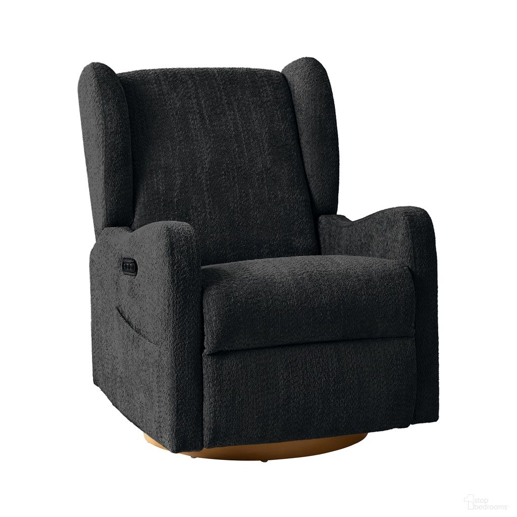 The appearance of Pietro Recliner In Black designed by Karat Home in the modern / contemporary interior design. This black piece of furniture  was selected by 1StopBedrooms from Pietro Collection to add a touch of cosiness and style into your home. Sku: RCLD0962D-BLK. Material: Chenille.