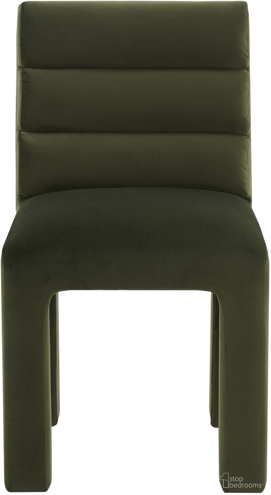 The appearance of Pietro Tufted Dining Chair In Forest Green designed by Safavieh Couture in the transitional interior design. This forest green piece of furniture  was selected by 1StopBedrooms from Pietro Collection to add a touch of cosiness and style into your home. Sku: SFV5081D. Material: Wood. Chair Type: Side Chair.