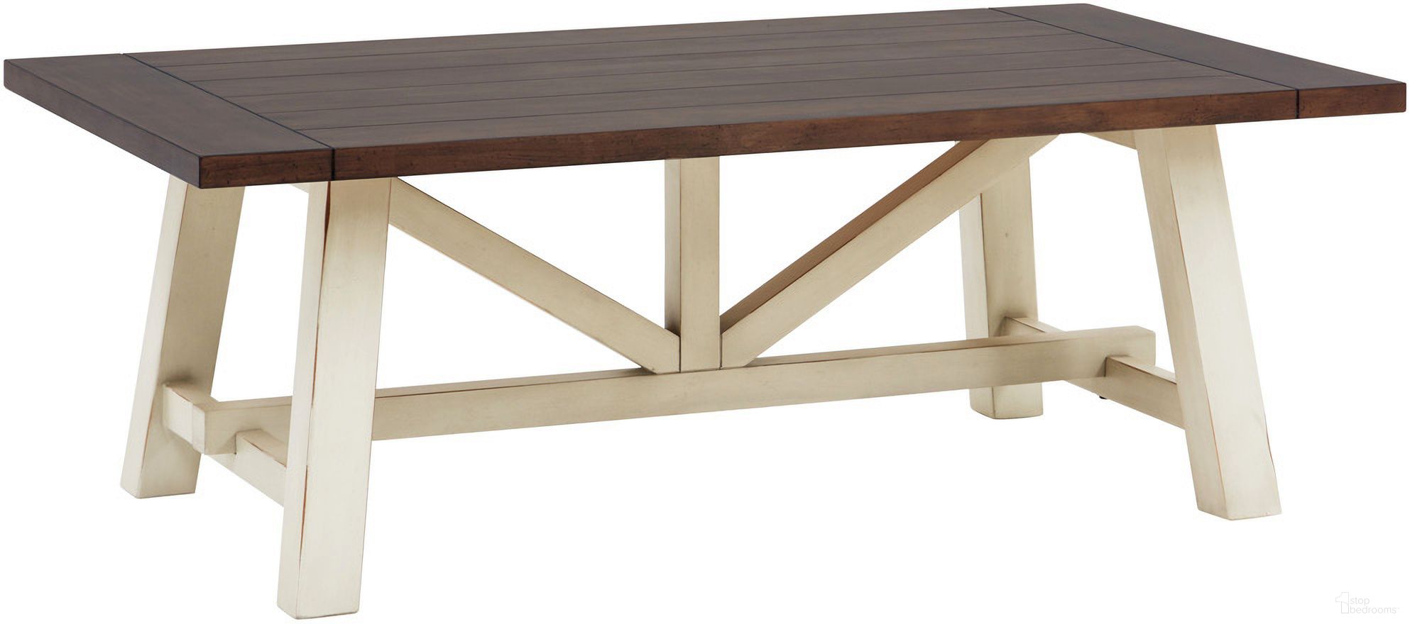 The appearance of Pinebrook Cocktail Table In Prairie White designed by Aspenhome in the country / farmhouse interior design. This white piece of furniture was selected by 1StopBedrooms from Pinebrook Collection to add a touch of cosiness and style into your home. Sku: I629-9100-PRW. Material: Wood.