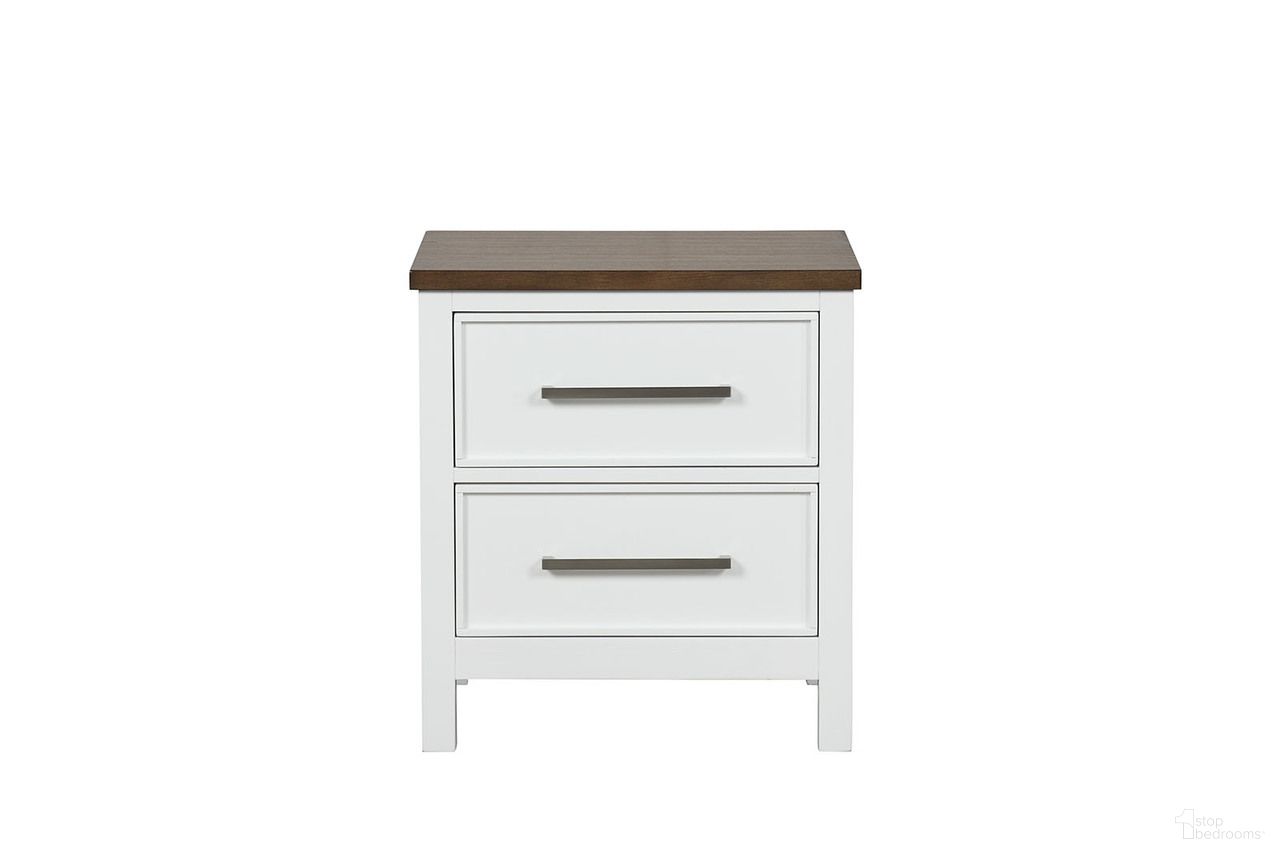 The appearance of Pinetop Nightstand In White and Dark Brown designed by Furniture of America in the modern / contemporary interior design. This white/dark brown piece of furniture was selected by 1StopBedrooms from Pinetop Collection to add a touch of cosiness and style into your home. Sku: FM7171WH-N. Material: Pine Wood.