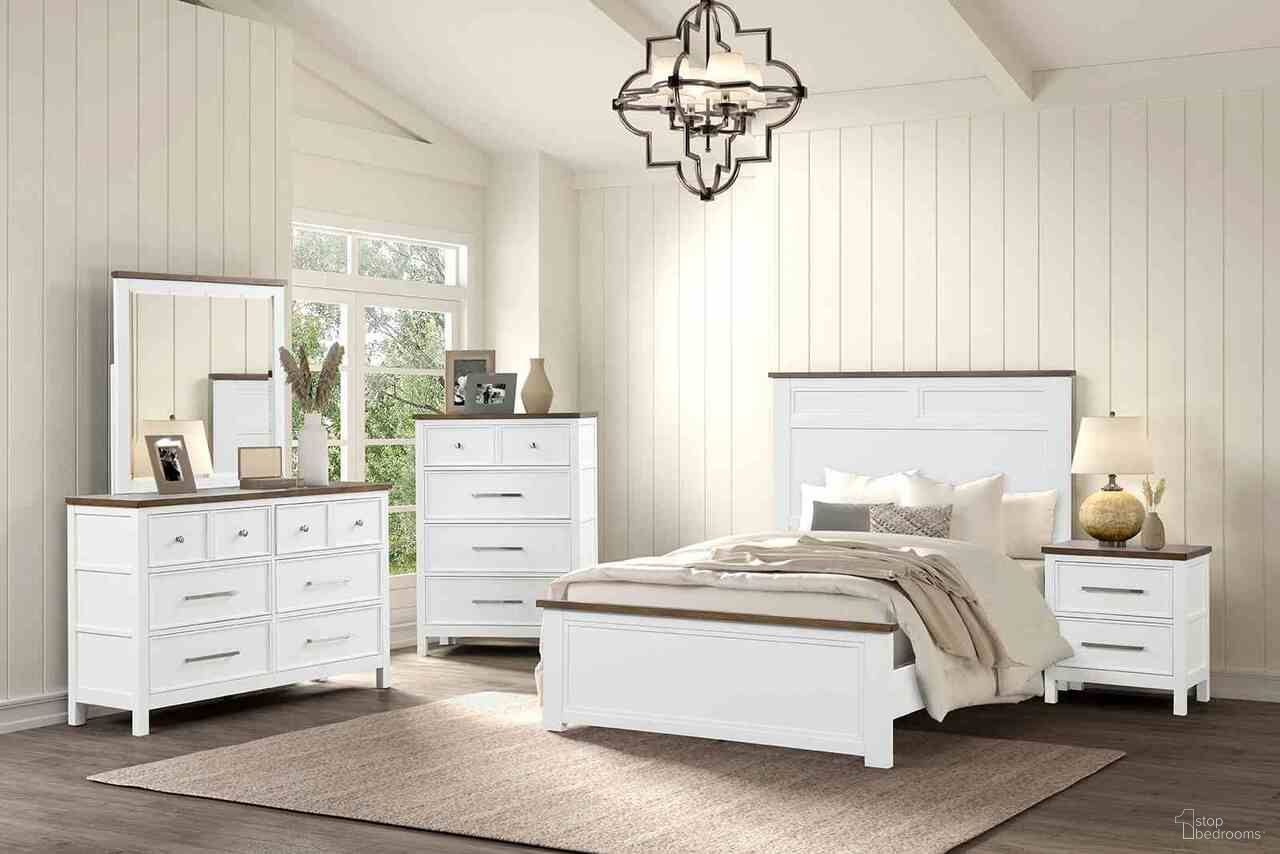 Pinetop Youth Bedroom Set In White and Dark Brown