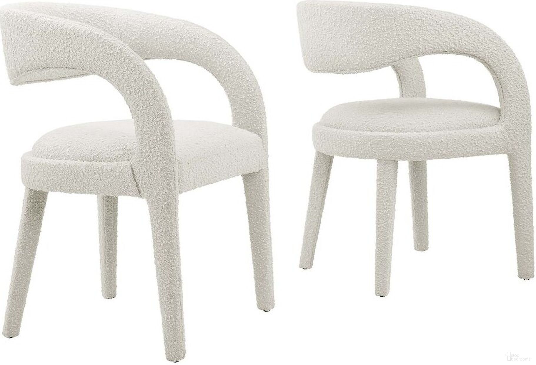 The appearance of Pinnacle Boucle Upholstered Dining Chair Set of 2 In Ivory designed by Modway in the modern / contemporary interior design. This white piece of furniture was selected by 1StopBedrooms from Pinnacle Collection to add a touch of cosiness and style into your home. Sku: EEI-6562-IVO. Material: Rubberwood. Chair Type: Arm Chair.