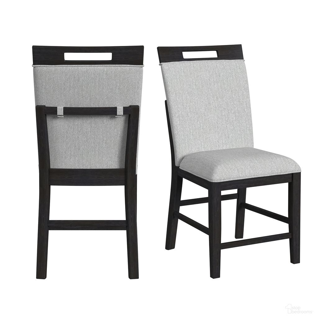 The appearance of Pinnacle Counter Side Chair Set of 2 In Charcoal and Light Grey designed by Picket House in the modern / contemporary interior design. This charcoal and light grey piece of furniture was selected by 1StopBedrooms from Pinnacle Collection to add a touch of cosiness and style into your home. Sku: D-12980-3-CSC. Material: Polyester.