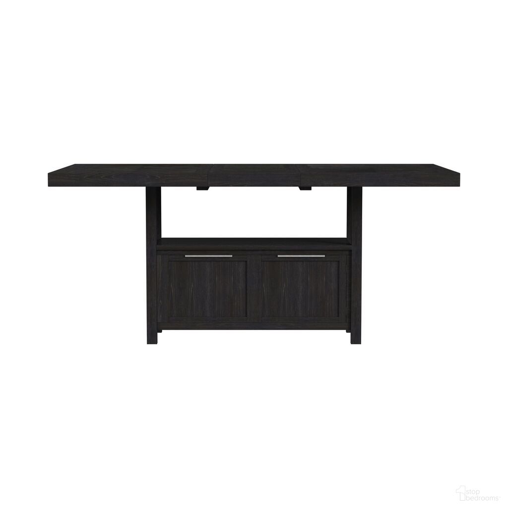 The appearance of Pinnacle Counter Table with 20 Inch Leaf In Charcoal designed by Picket House in the modern / contemporary interior design. This charcoal piece of furniture was selected by 1StopBedrooms from Pinnacle Collection to add a touch of cosiness and style into your home. Sku: D-12980-3-CT. Table Base Style: Storage. Table Top Shape: Rectangular. Material: Oak.