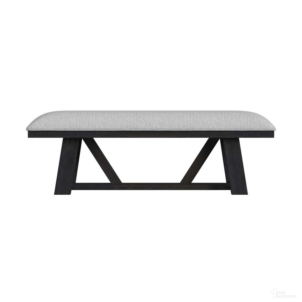 The appearance of Pinnacle Dining Bench with Fabric In Charcoal and Light Grey designed by Picket House in the modern / contemporary interior design. This charcoal and light grey piece of furniture was selected by 1StopBedrooms from Pinnacle Collection to add a touch of cosiness and style into your home. Sku: D-12980-3-BN. Material: Polyester.