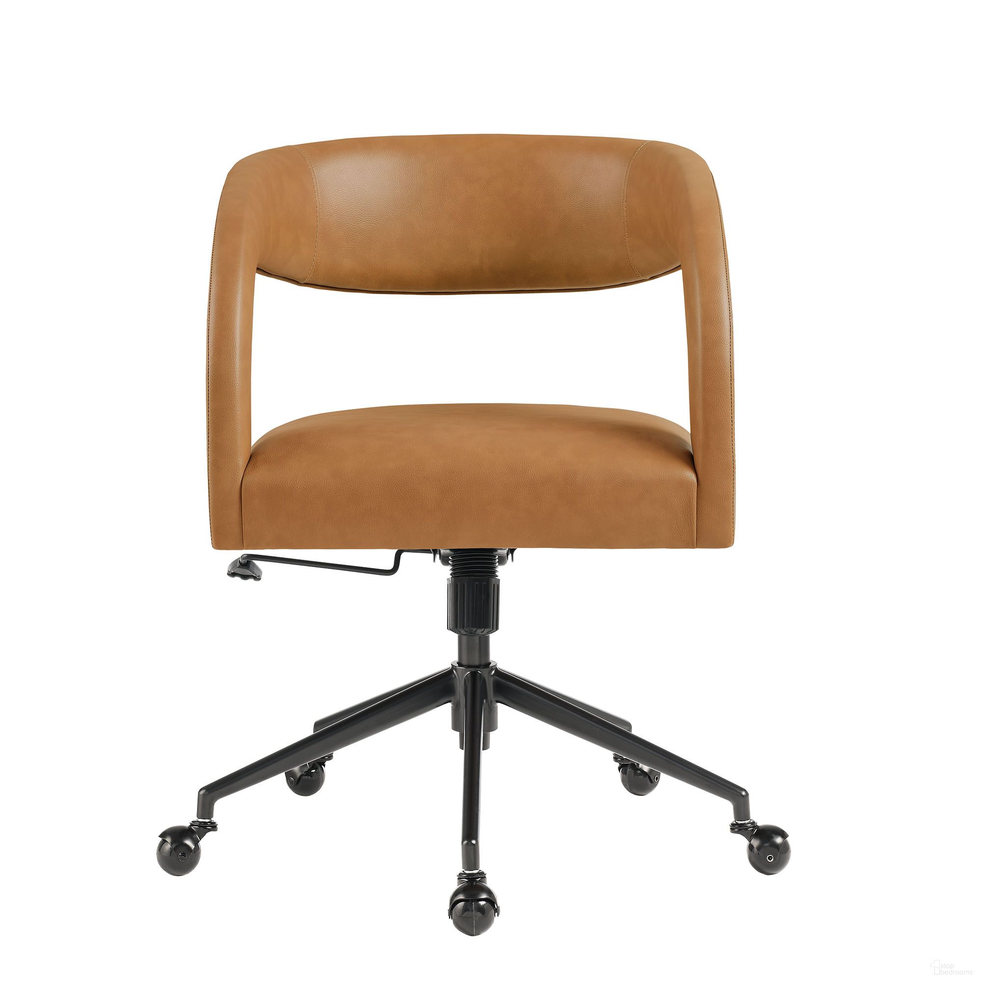 Pinnacle Vegan Leather Office Chair In Tan