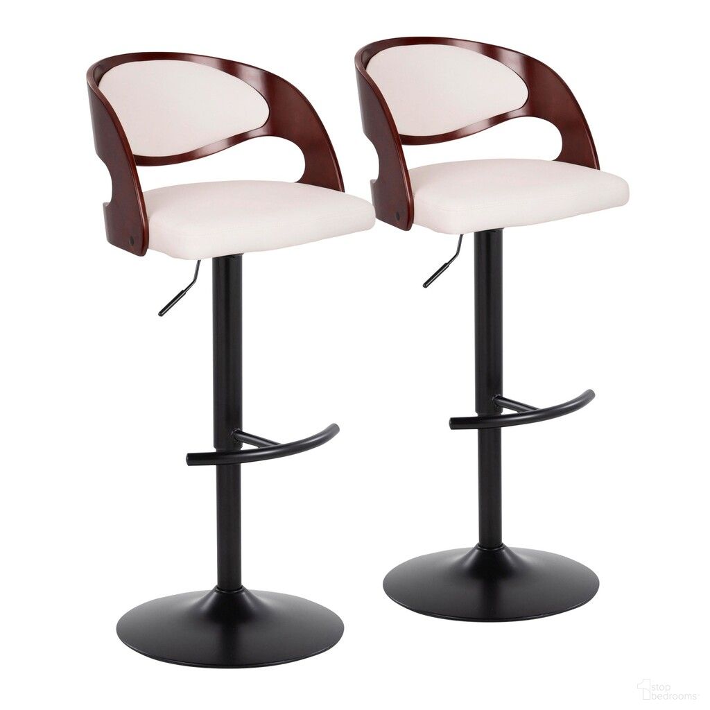 The appearance of Pino Adjustable Barstool Set of 2 In Black designed by Lumisource in the transitional interior design. This black piece of furniture was selected by 1StopBedrooms from Pino Collection to add a touch of cosiness and style into your home. Sku: BS-PINOPU-RNT2 BKCHW2. Material: Wood.