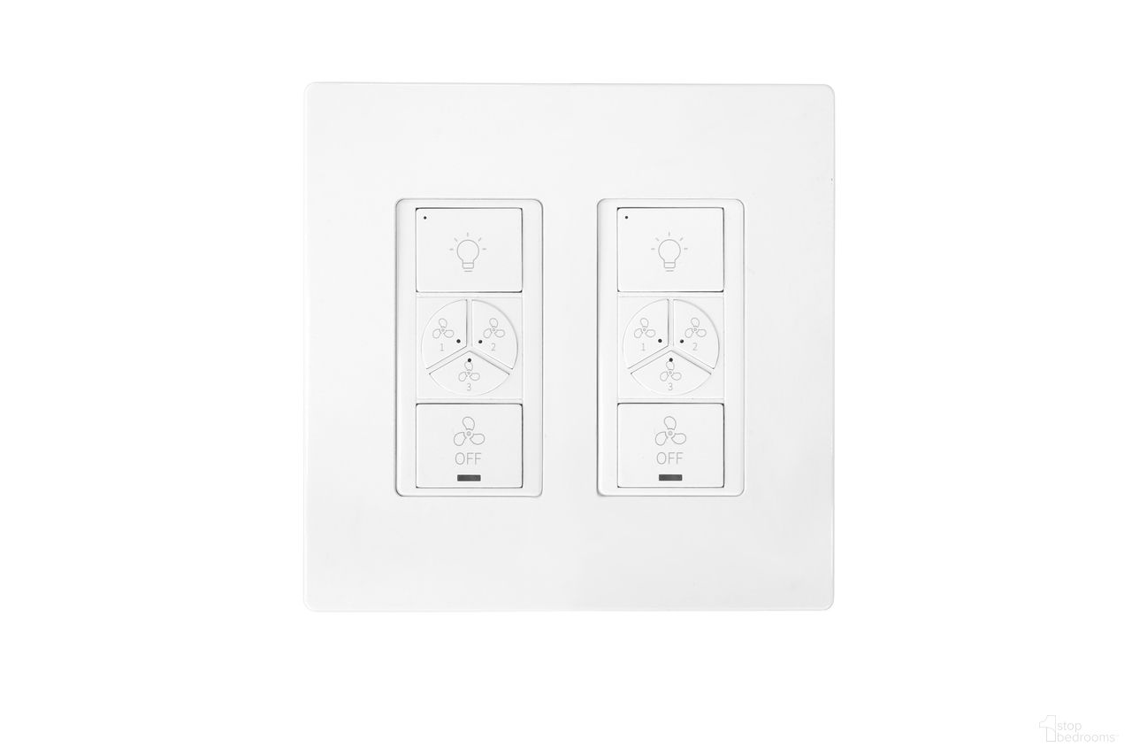 Pilot 2-Gang Smart Wall Switch For Ceiling Fans In White