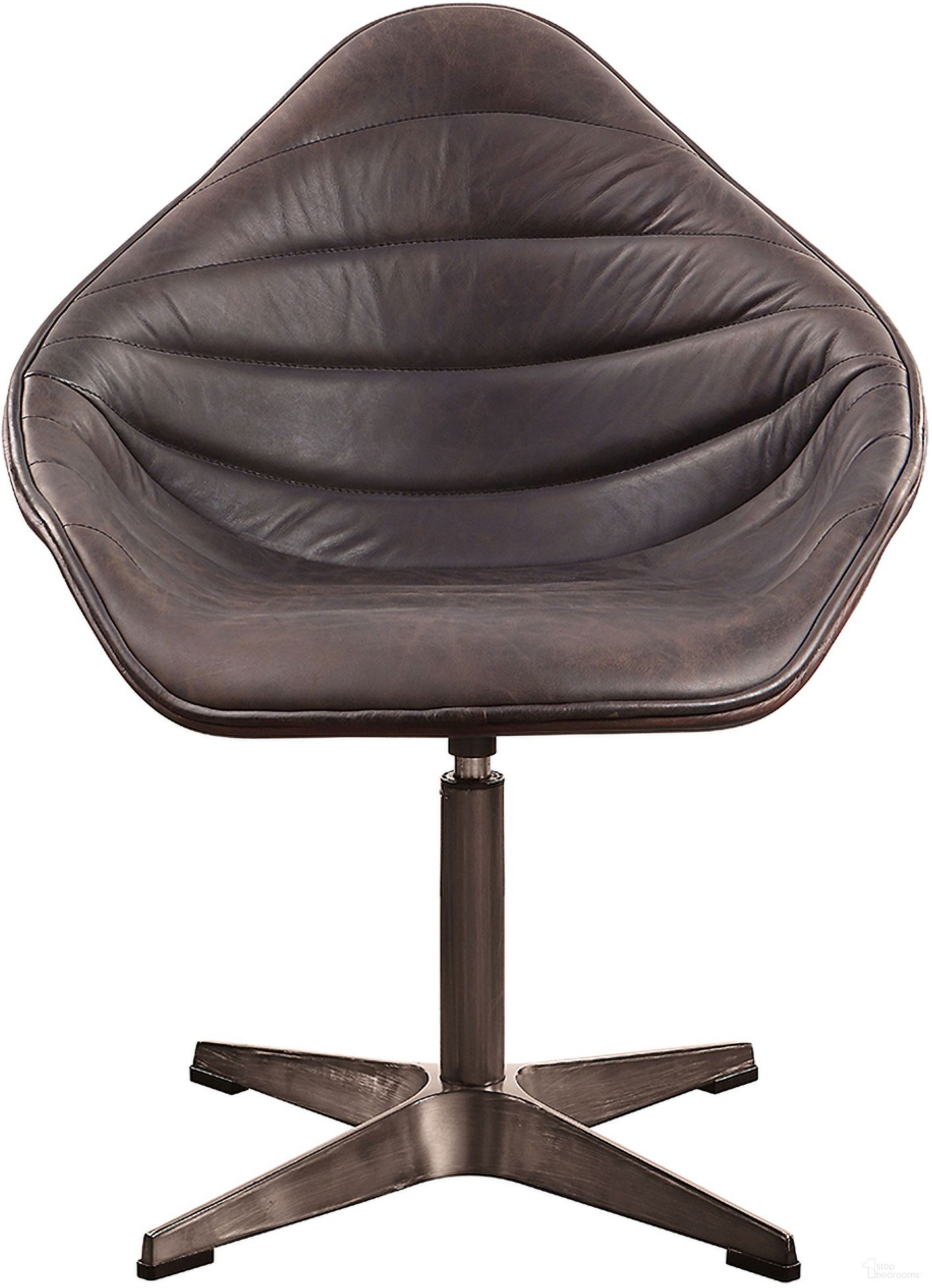 The appearance of Pipino Accent Chair with Swivel In Antique Ebony designed by ACME in the industrial interior design. This antique ebony piece of furniture was selected by 1StopBedrooms from Pipino Collection to add a touch of cosiness and style into your home. Sku: AC02582. Material: Aluminum.