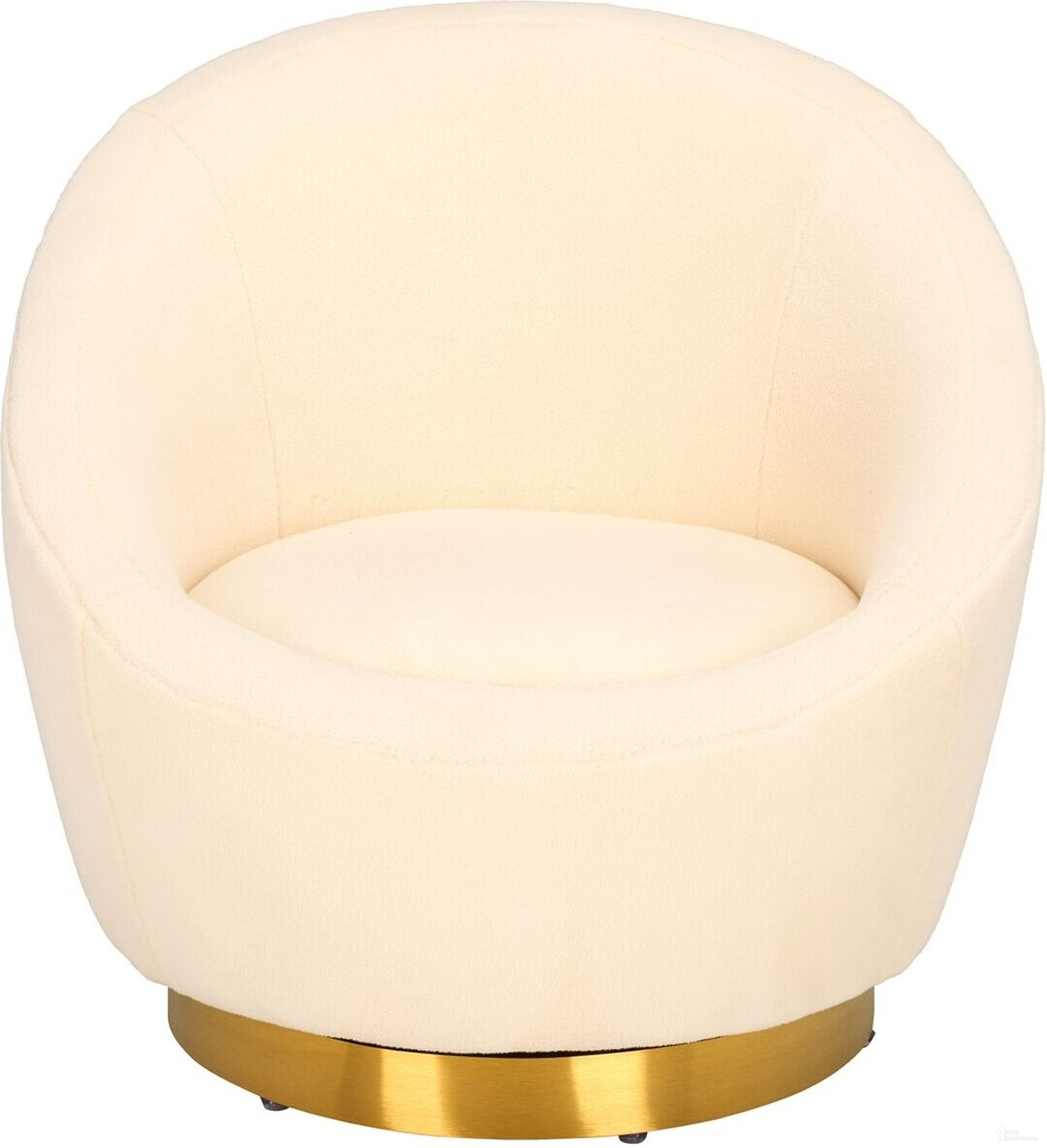 The appearance of Pippa Faux Lamb Wool Chair In Ivory And Gold designed by Safavieh Couture in the modern / contemporary interior design. This ivory and gold piece of furniture  was selected by 1StopBedrooms from Pippa Collection to add a touch of cosiness and style into your home. Sku: SFV4728A. Material: Wood.
