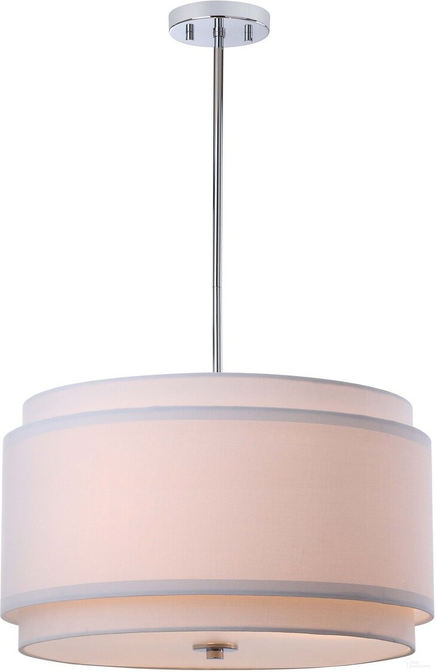 The appearance of Piran White 3 Light 20 Inch Dia Adjustable Pendant designed by Safavieh in the modern / contemporary interior design. This white piece of furniture  was selected by 1StopBedrooms from Safavieh PND Collection to add a touch of cosiness and style into your home. Sku: PND4007A. Material: Chrome.