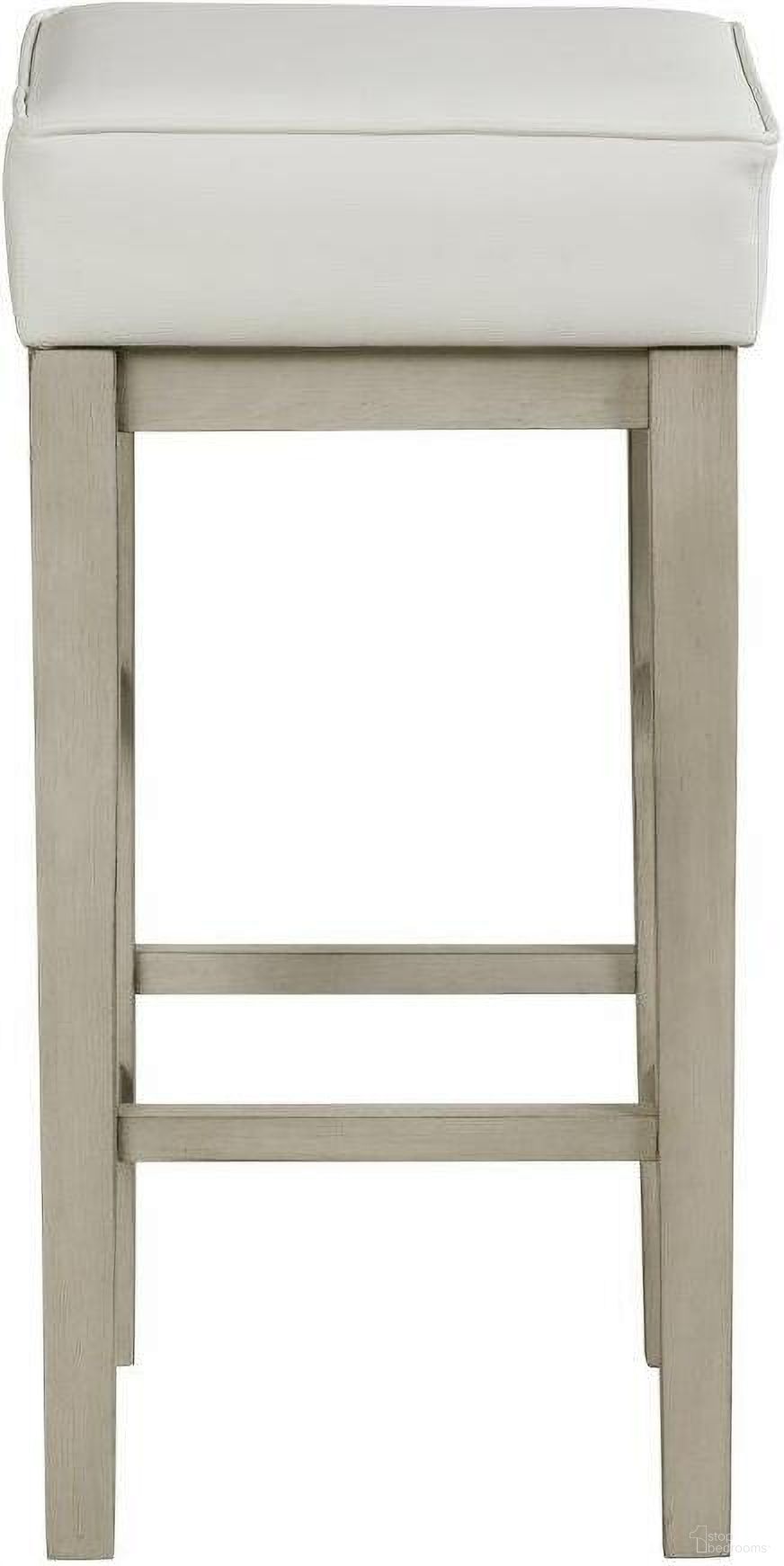 The appearance of Pittsville White Pub Height Stool Set Of 2 designed by Homelegance in the transitional interior design. This white piece of furniture was selected by 1StopBedrooms from Pittsville Collection to add a touch of cosiness and style into your home. Sku: 5684WH-29. Material: Faux Leather.