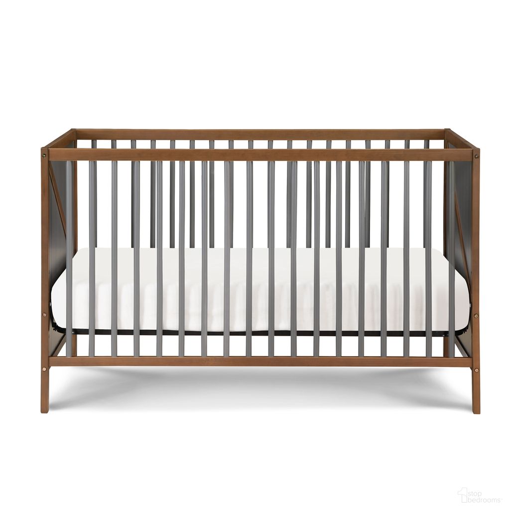Pixie Zen 3 In 1 Crib In Walnut and Charcoal