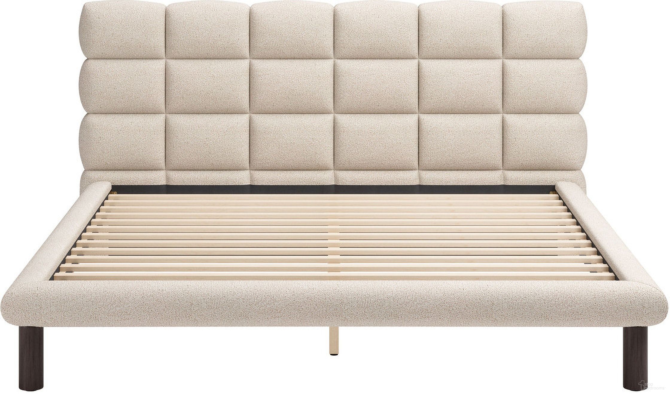 The appearance of Placid King Bed In Beige designed by Zuo Modern in the modern / contemporary interior design. This beige piece of furniture  was selected by 1StopBedrooms from Placid Collection to add a touch of cosiness and style into your home. Sku: 110669. Material: Polyester. Bed Size: King.