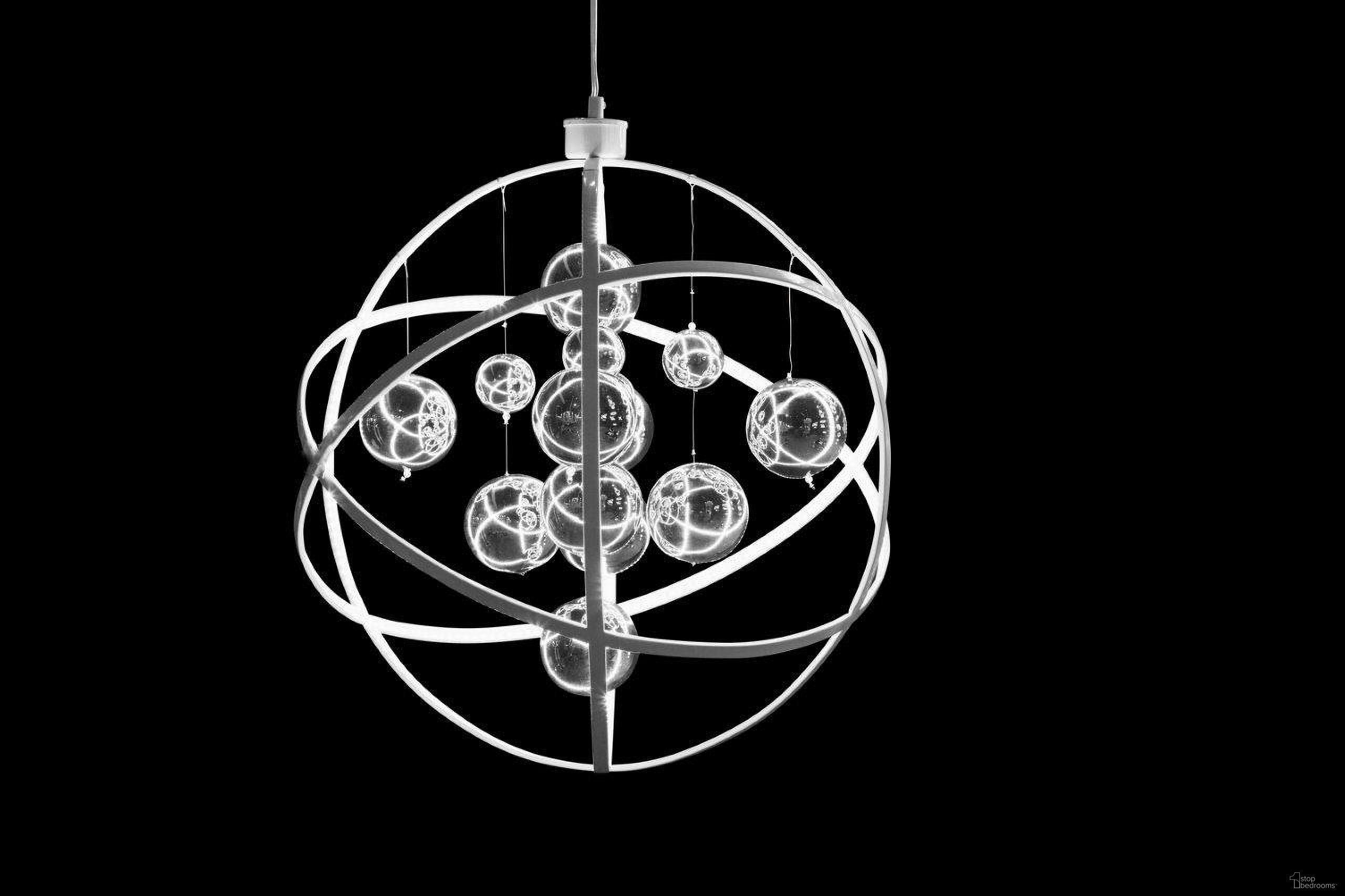 The appearance of Planetary Small LED Chandelier designed by Michael Amini in the modern / contemporary interior design. This silver gray piece of furniture was selected by 1StopBedrooms from Lighting Collection to add a touch of cosiness and style into your home. Sku: LT-CH810S. Material: Metal.